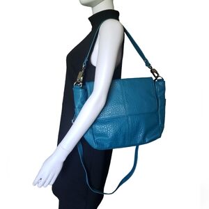 Jewell By Thirty-One Fashion Turquoise Blue Shoulder/Crossbody Bag Bonus Pocket